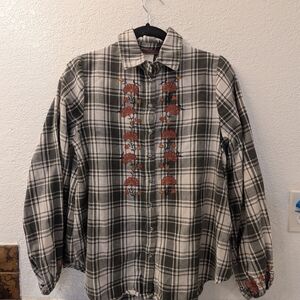 Knox Rose Black and White Plaid Shirt